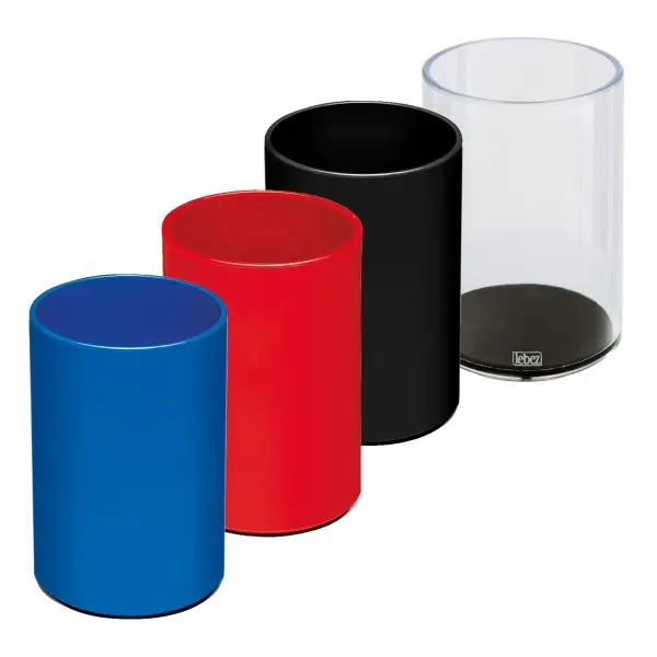 Portapenne a bicchiere Coral - 7,5 x 11 cm - colori assortiti - Lebez