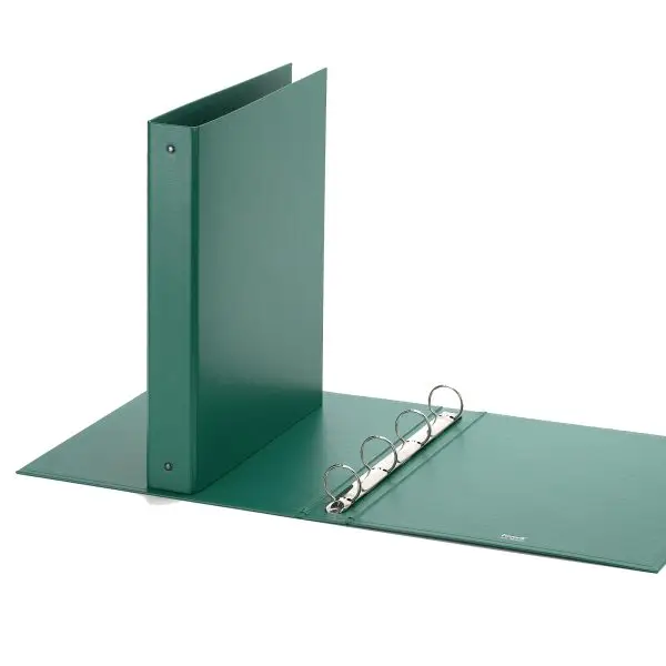 Raccoglitore Europa - 22 x 30 cm - 4 anelli tondi 30 mm - dorso 4 cm - verde - Favorit