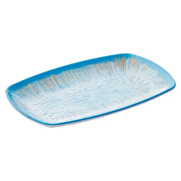 Piatto rettangolare Linea Oceano - 23,5 x 15 x 2,5 cm - melamina - Leone