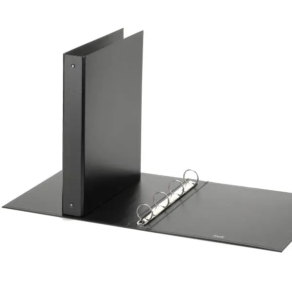 Raccoglitore Europa - 22 x 30 cm - 4 anelli tondi 30 mm - dorso 4 cm - nero - Favorit