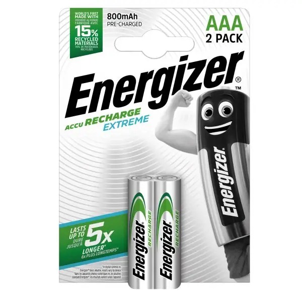 Pila ministilo AAA - 1,2V - Extreme - ricaricabili - Energizer - blister 2 pezzi