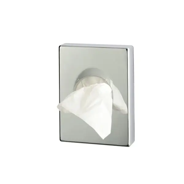 Dispenser ABS per sacchetti igienici - 9,8x2,5x13,8 cm - argento cromato - Medial