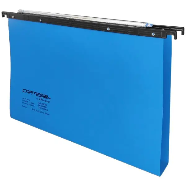 Cartella sospesa Cartesio PP - cassetto - PPL - interasse 39 cm - fondo U - 37 x 25 cm - blu - Bertesi