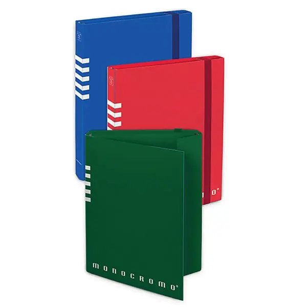 Cartella progetto Monocromo - con elastico - dorso 3 cm - colori assortiti - Pigna