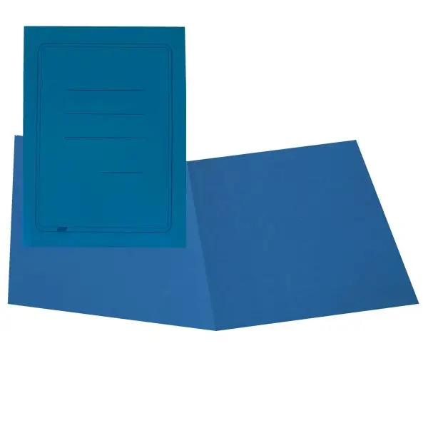 Cartellina semplice con stampa - 145 gr - 25 x 34 cm - azzurro - cartoncino manilla - Cartotecnica del Garda - conf. 100 pezzi