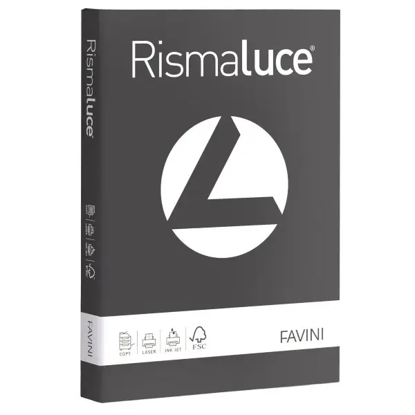 Carta Rismaluce - A4 - 200 gr - grafite 72 - Favini - conf. 125 fogli