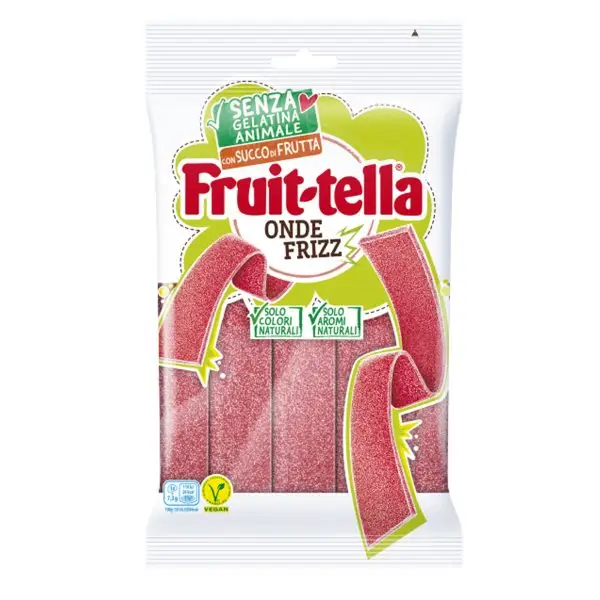 Caramella gommosa Onda Frizz - senza gelatina animale - 145 gr - Fruit-Tella
