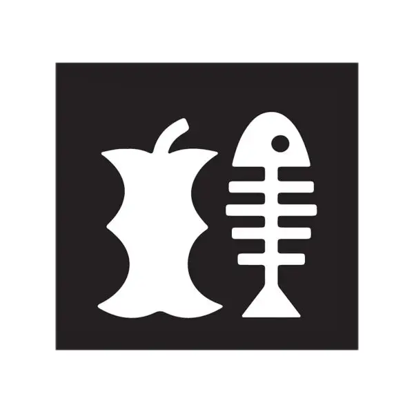 Etichetta adesiva raccolta differenziata - con icona "ORGANICO" - 120 x 130 mm - vinile - bianco opaco - Medial