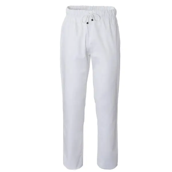 Pantalone cuoco Plutone - unisex - taglia L - bianco - Giblor's