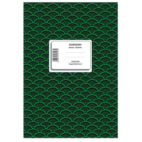 Registro scadenzario spiralato Gennaio/Dicembre - 10 pagine per mese - 24 x 17 cm - 2016N1363 - Data Ufficio