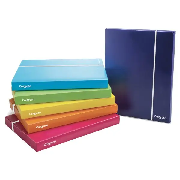 Cartella con elastico - PPL - colori assortiti - dorso 50 mm - Colorosa
