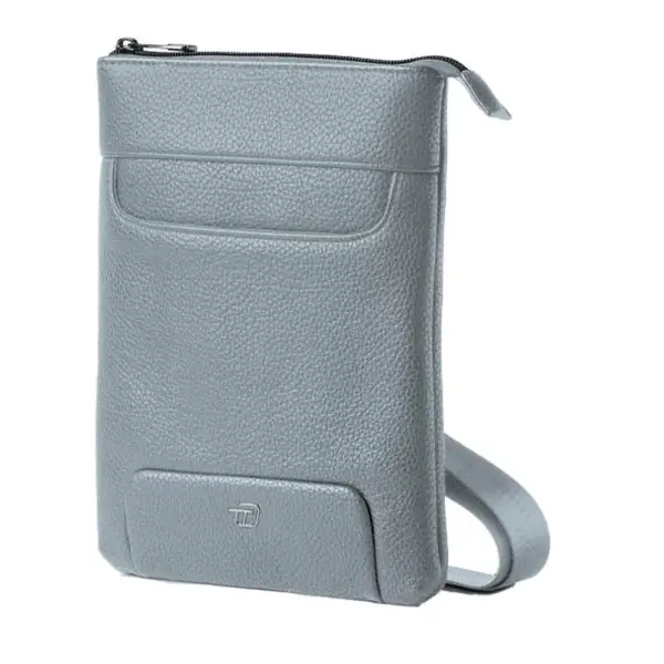 City bag piccola Gate Trended - 20 x 26 x 2 cm - ecopelle - azzurro - In Tempo