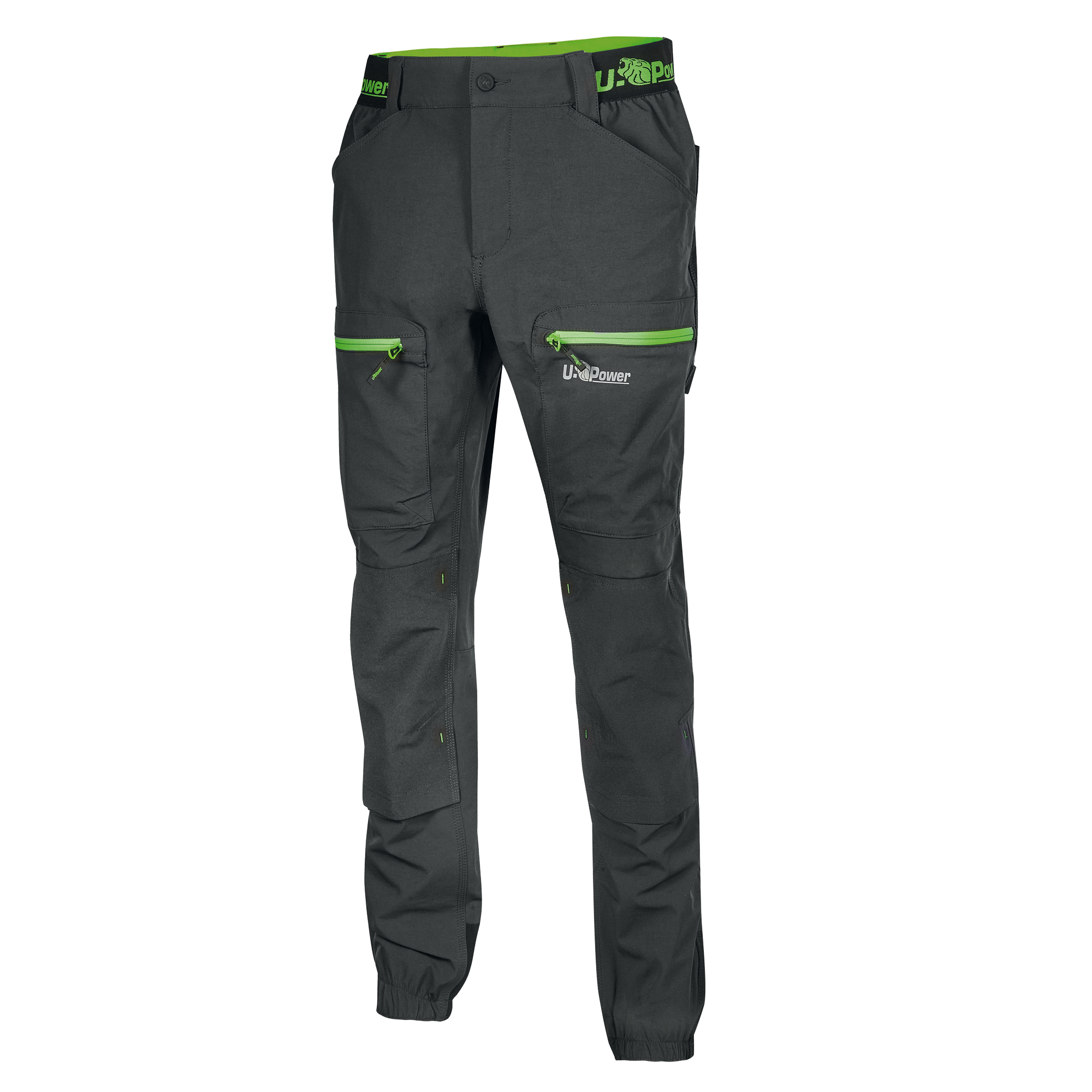 101288 Pantalone da lavoro Harmony - taglia M - grigio/verde - U-Power - immagine 1