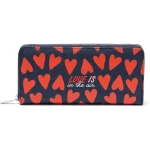 Portafoglio compatto Legami What a Wallet Love con fantasia cuori, chiuso