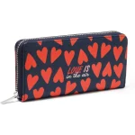 Portafoglio compatto Legami What a Wallet Love con fantasia cuori