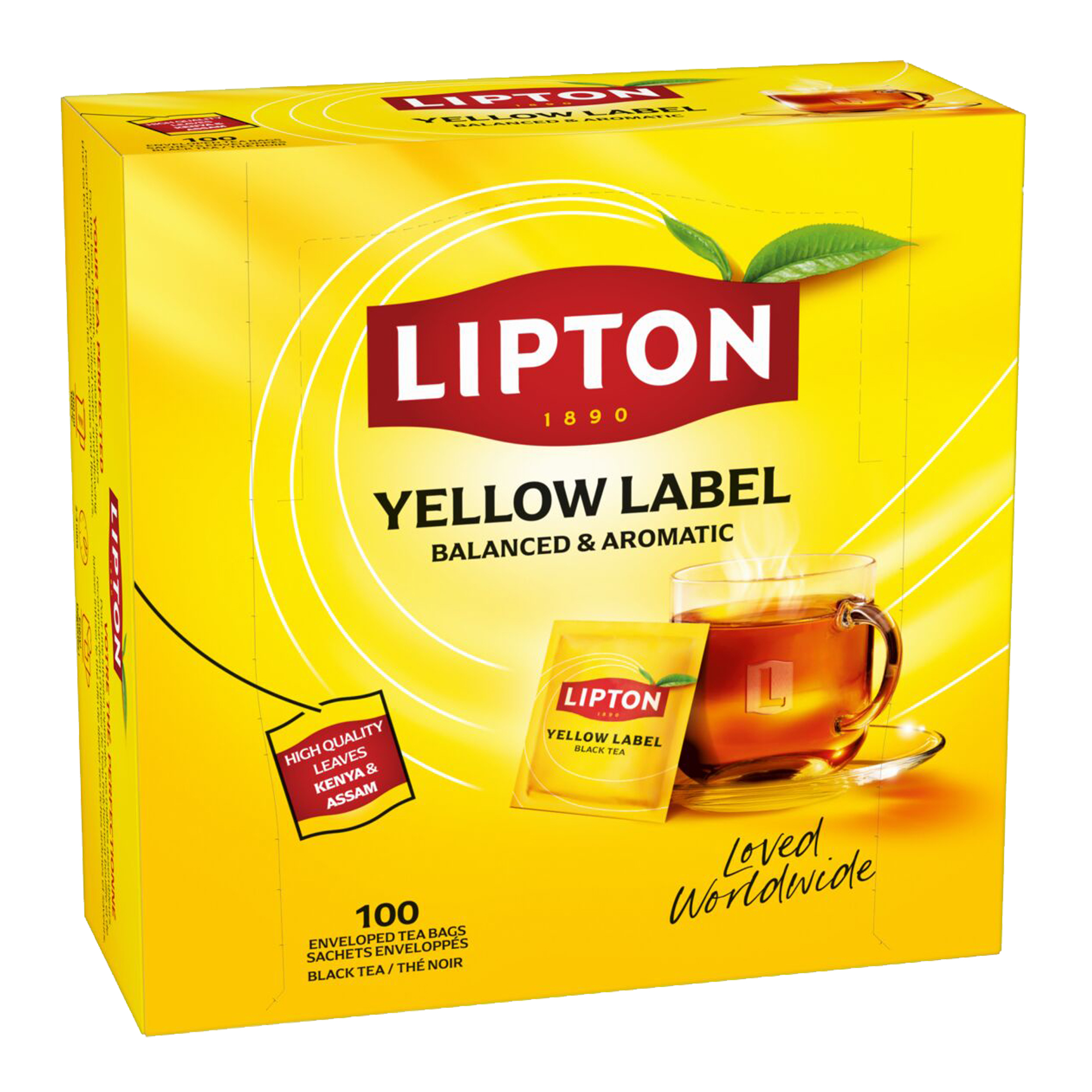 100266 Tè nero - Yellow Label - in filtro - Lipton - conf. 100 pezzi - immagine 1