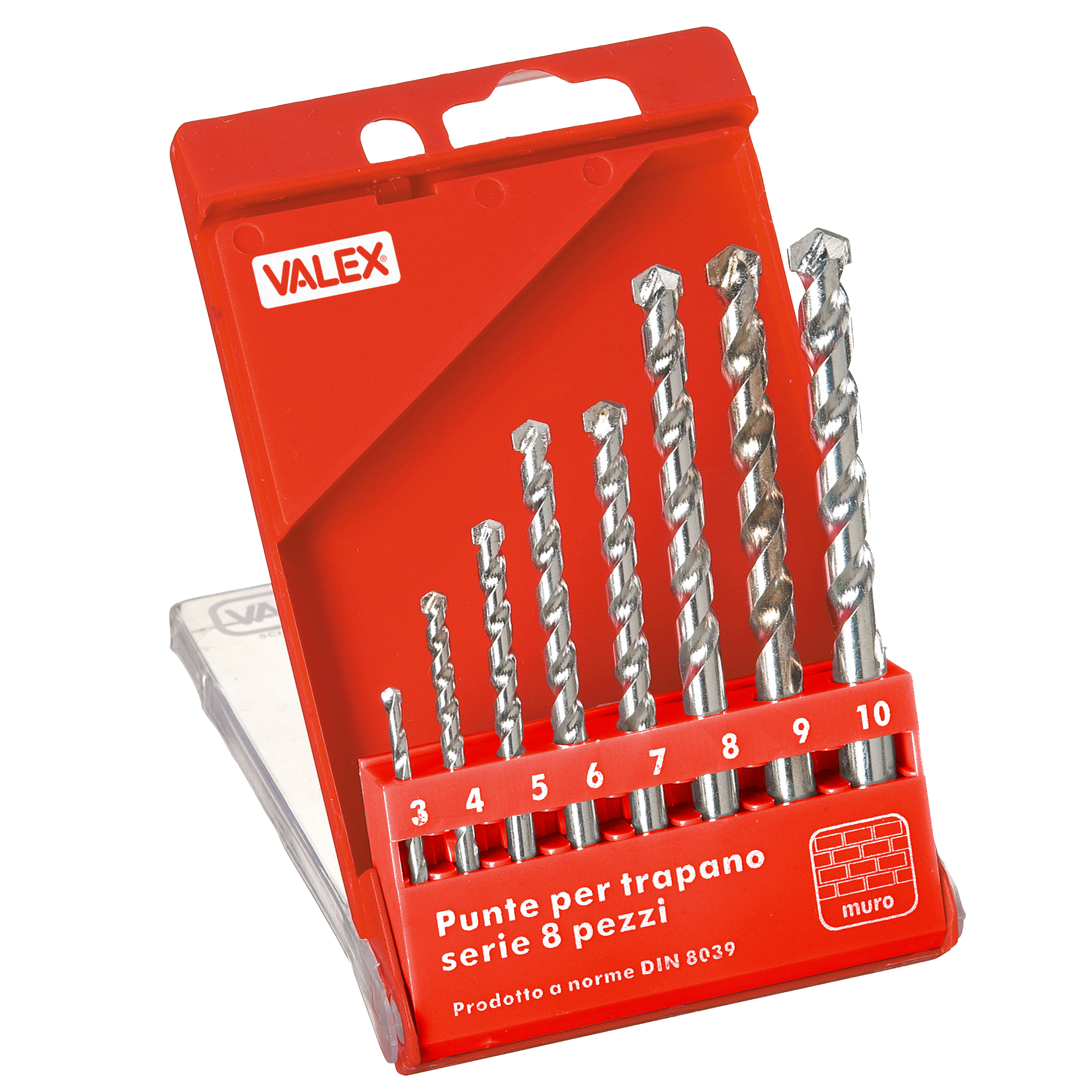 101906 Punte da muro - misure assortite - Valex - conf. 8 pezzi - immagine 1