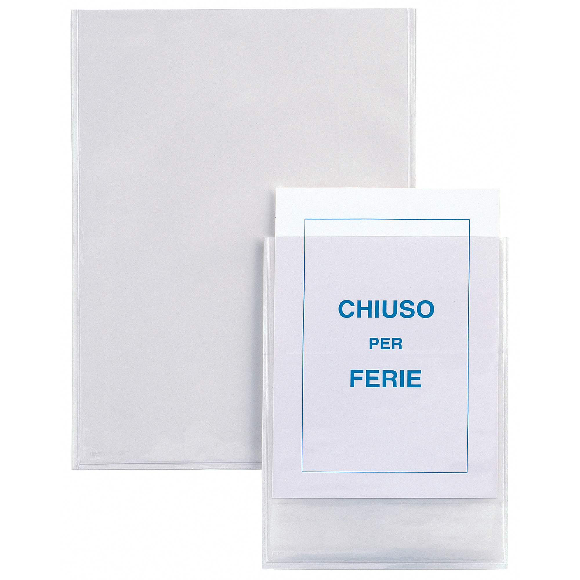 25270 Buste autoadesive Iesti - PVC - 15 x 21 cm - trasparente - Sei Rota - conf. 5 pezzi - immagine 1