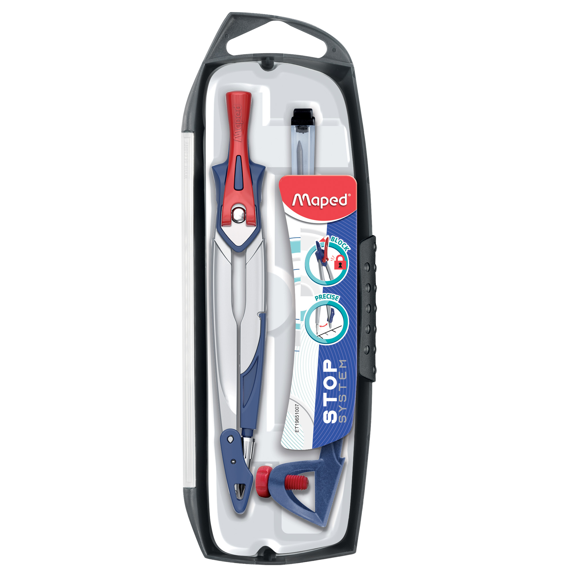 55567 Compasso Stop System - con adattatore e mine ricambio - diametro max cerchio 282mm - Maped - immagine 1