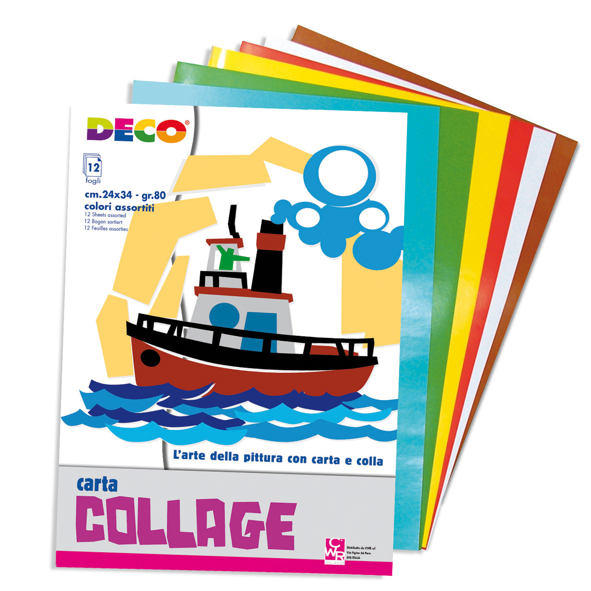 56398 Album collage - 24 x 34 cm - 12 fogli - carta lucida rasata - DECO - immagine 1