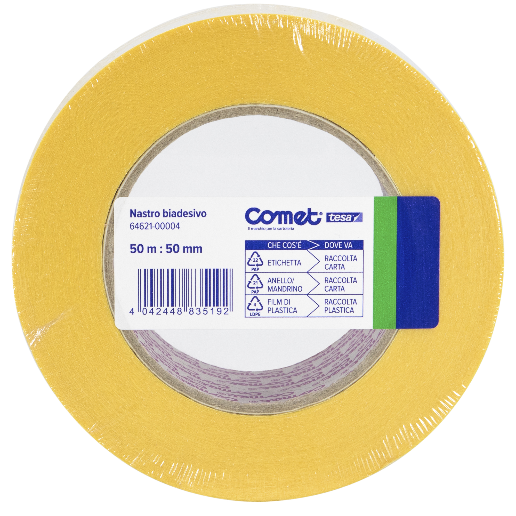 62507 Nastro biadesivo - 50 mm x 50 m - PP - trasparente - Comet - immagine 1