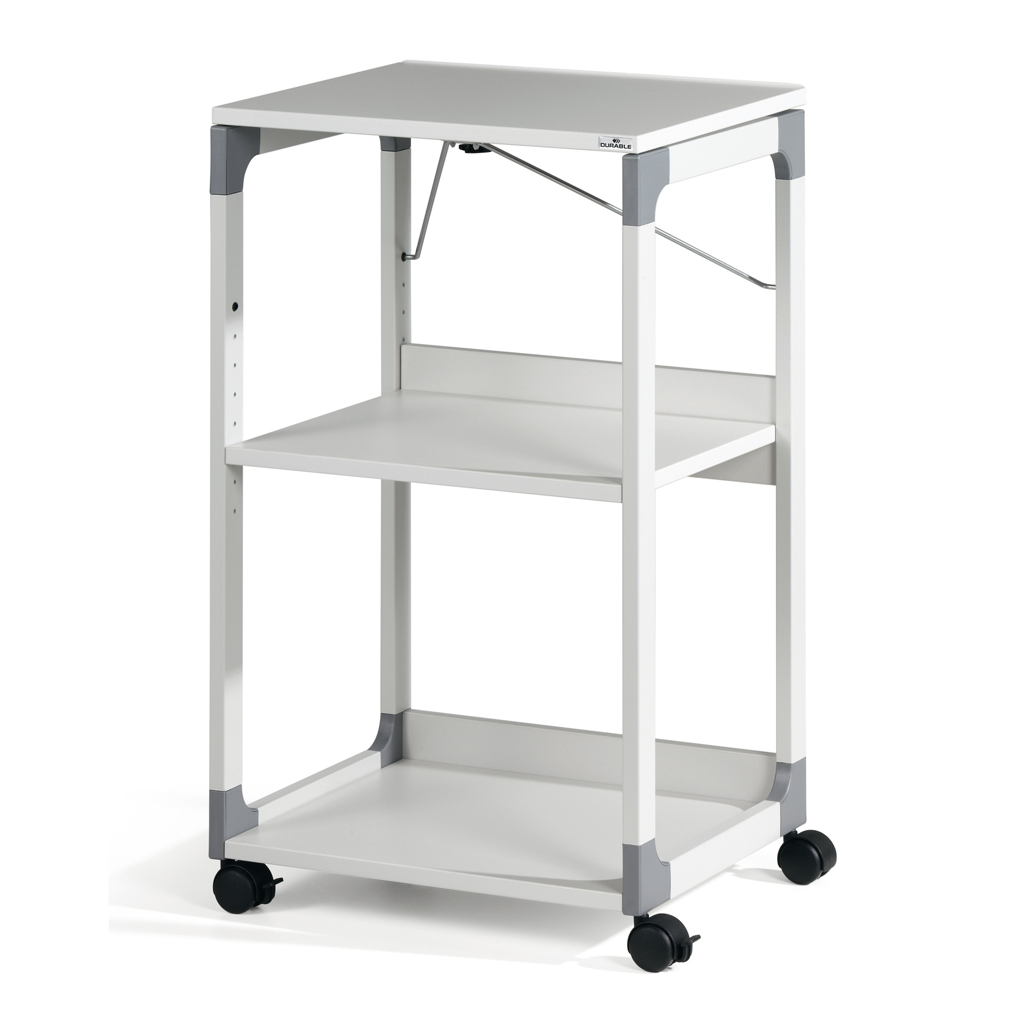 68260 Carrello System - per videoproiettore - con ruote - 3 ripiani - 50,8 x 43,2 x 88,2 cm - grigio - Durable - immagine 1