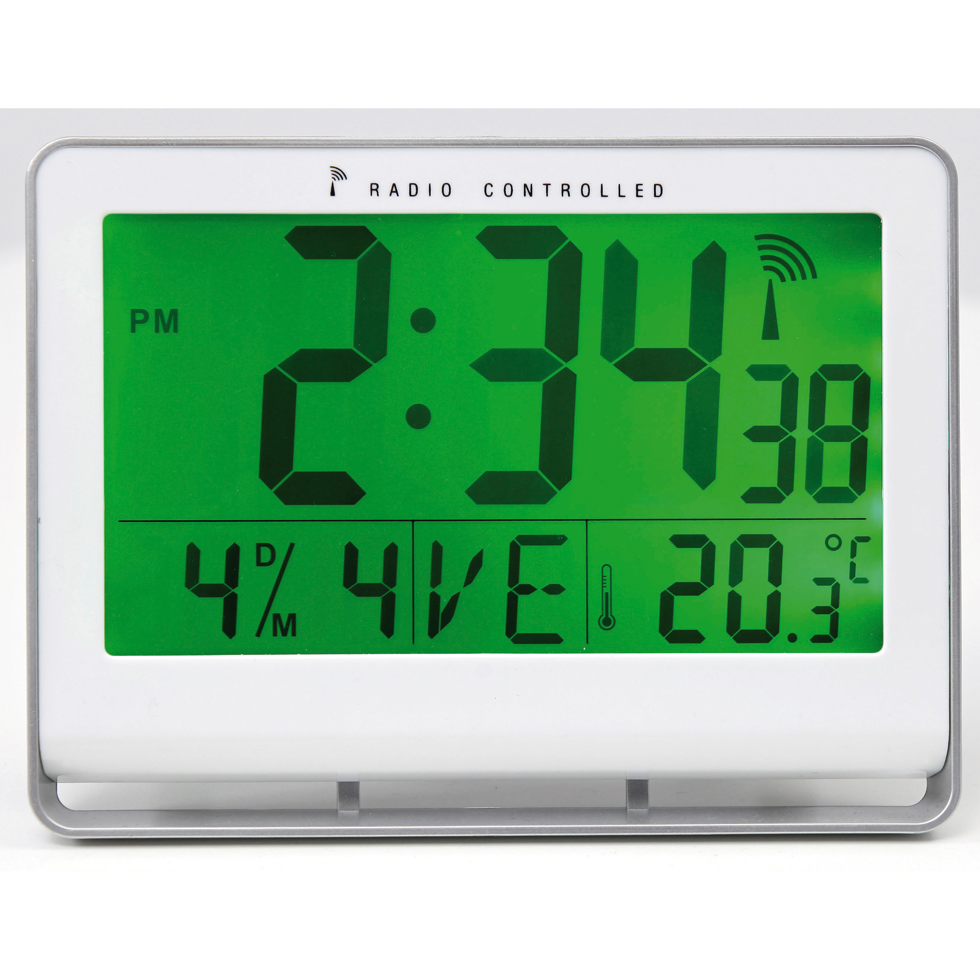 74459 Orologio digitale LCD - 20 x 15 x 3 cm - bianco - Alba - immagine 1