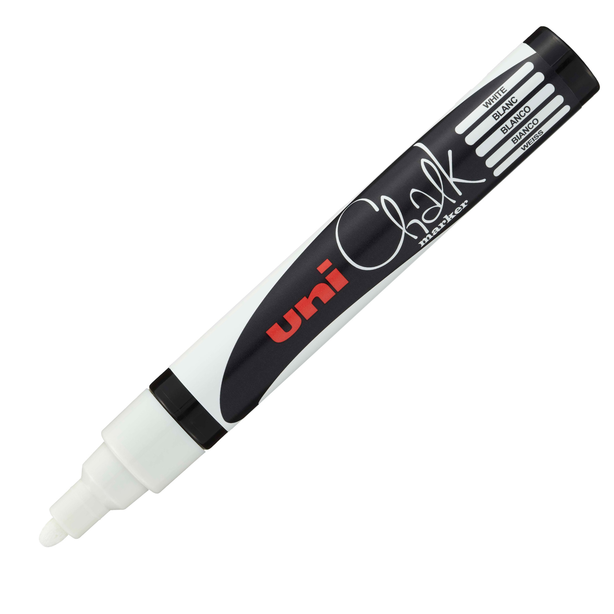 75747 Marcatore a gesso liquido Uni Chalk Marker - punta tonda da 1,80 - 2,50 mm - bianco - Uni Mitsubishi - immagine 1