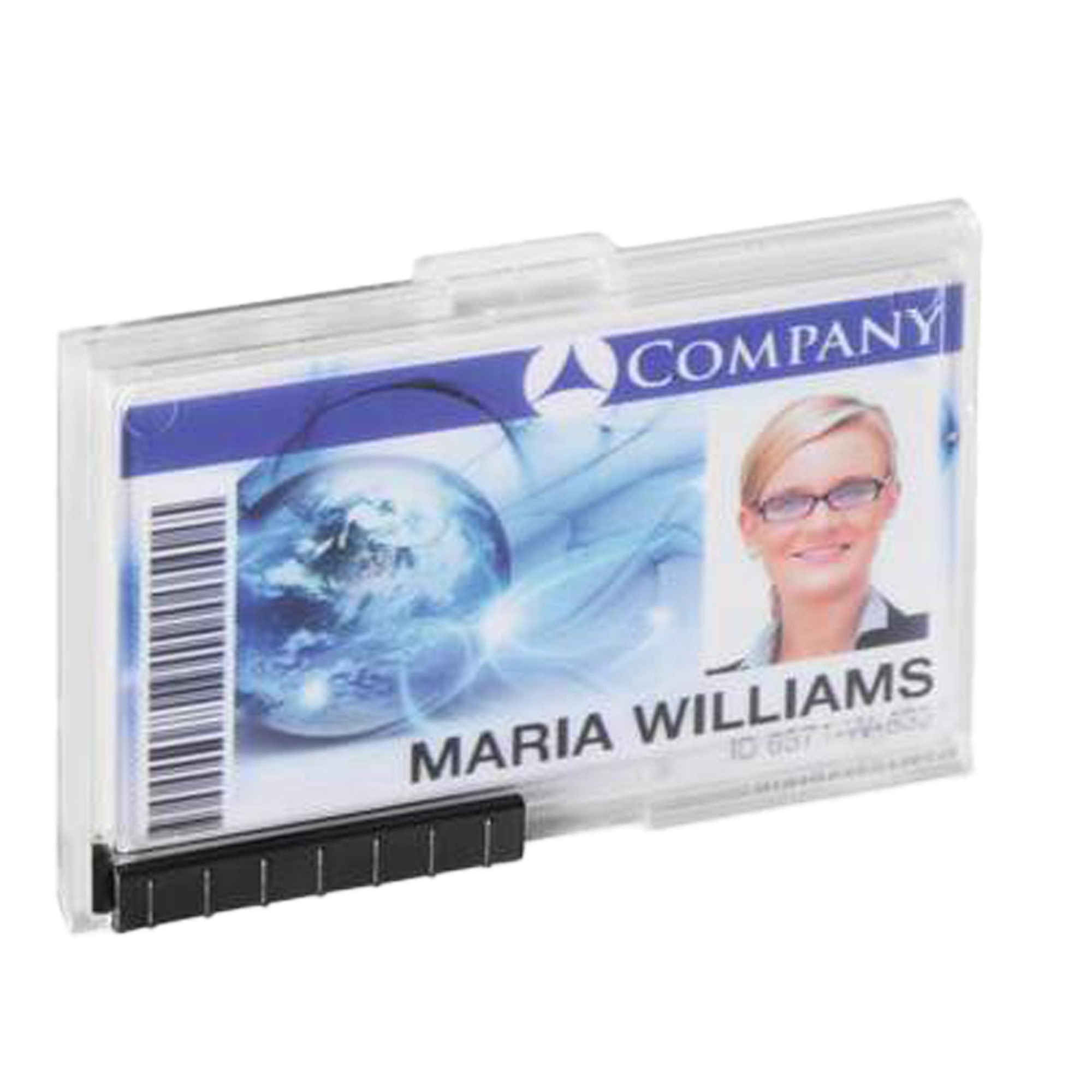 80228 Portabadge PushBox Duo - 2 tessere inseribili - 5,4 x 8,7 cm - Durable - conf. 10 pezzi - immagine 1