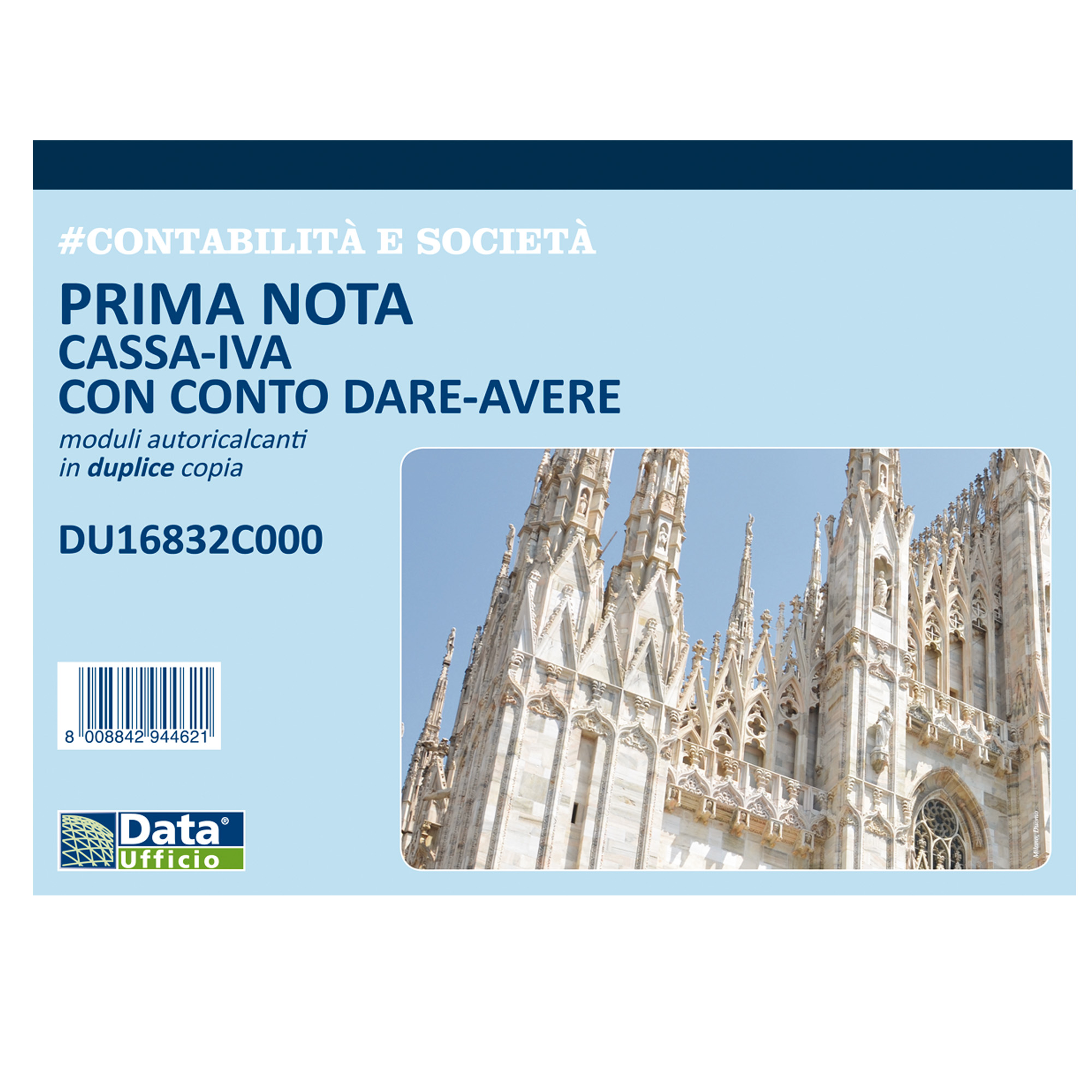 90903 Blocco prima nota cassa/IVA c/conto (dare/avere) - 50/50 copie autoricalcanti - 21,5 x 29,7 cm - DU16832C000 - Data Ufficio - immagine 1