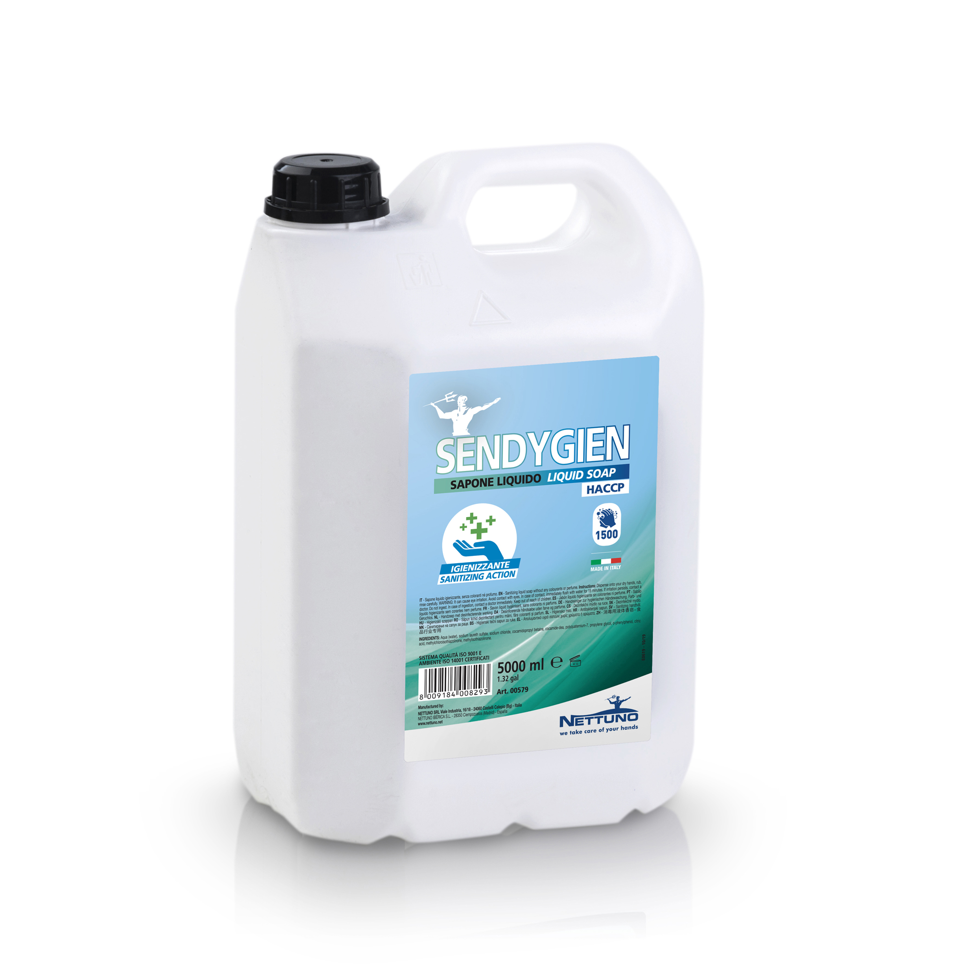 90917 Sapone igienizzante Sendygien - 5 L - Nettuno - immagine 1