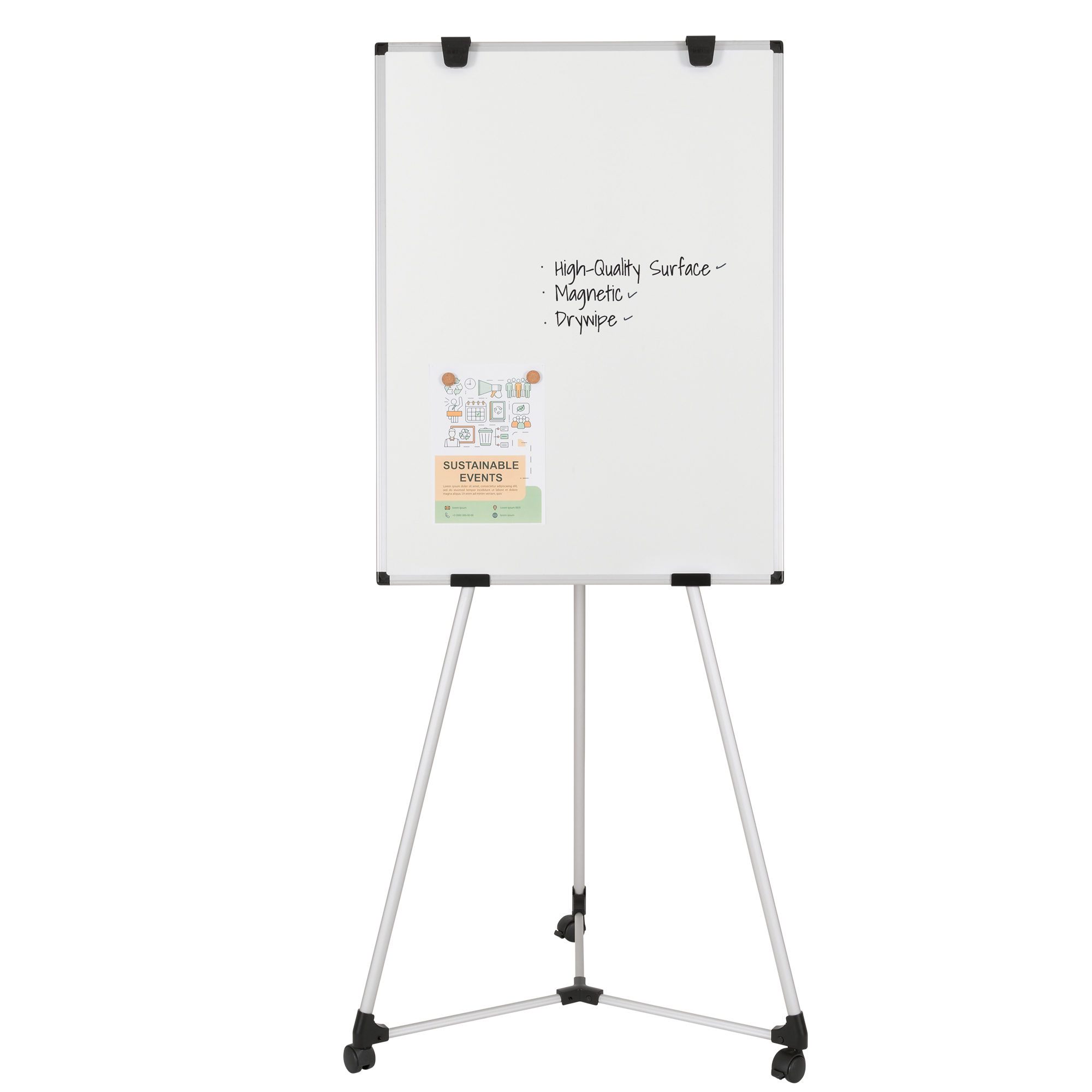 95973 Portablocco magnetico Earth Kyoto - 70 x 100 cm - con base mobile - Bi-Office - immagine 1