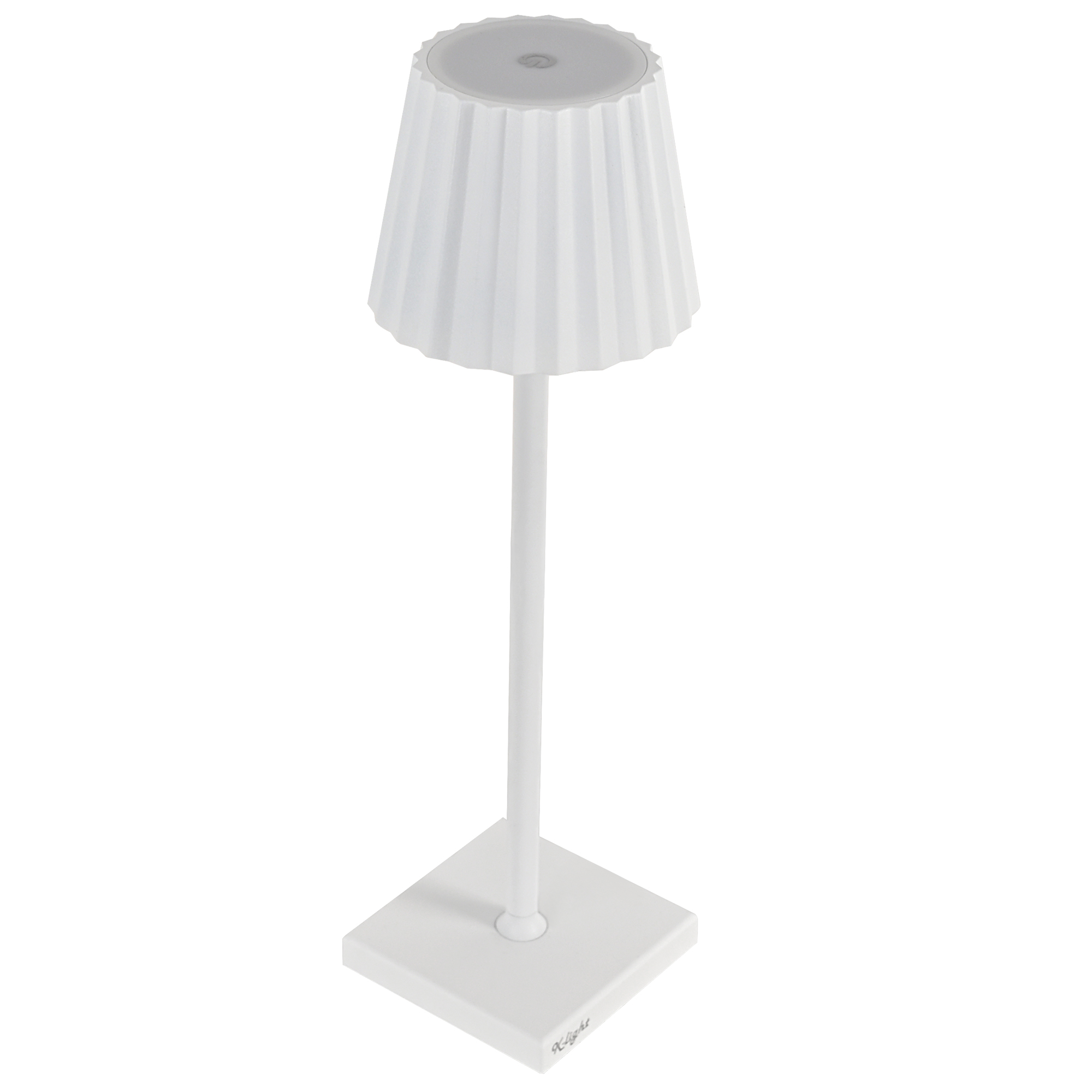 96867 Lampada da tavolo - a led - 10 x 10 x 38 cm - alluminio/pmma - bianco - King Collection - immagine 1