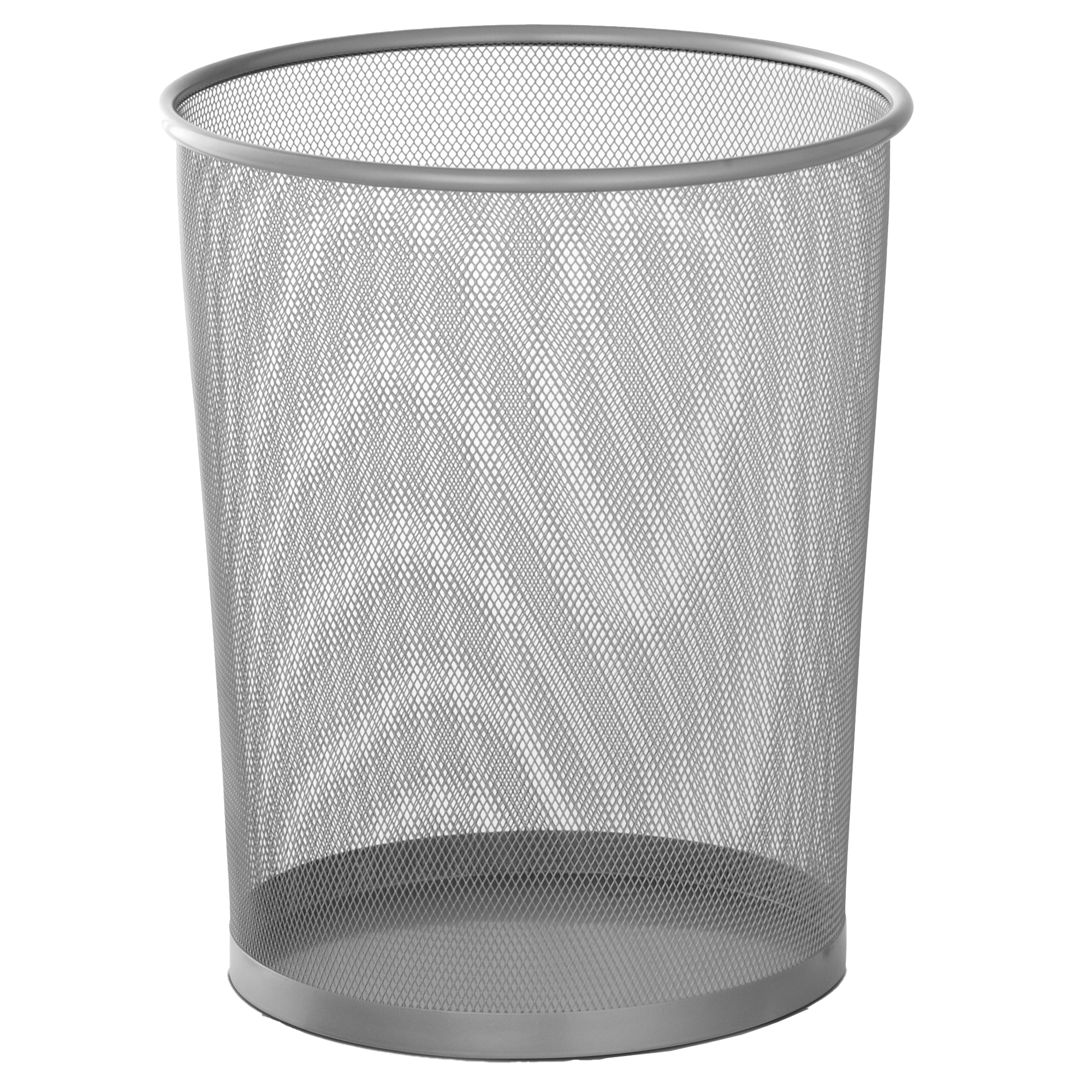 99350 Cestino gettacarte - tondo - metallo traforato - grigio argento - Perfetto - immagine 1