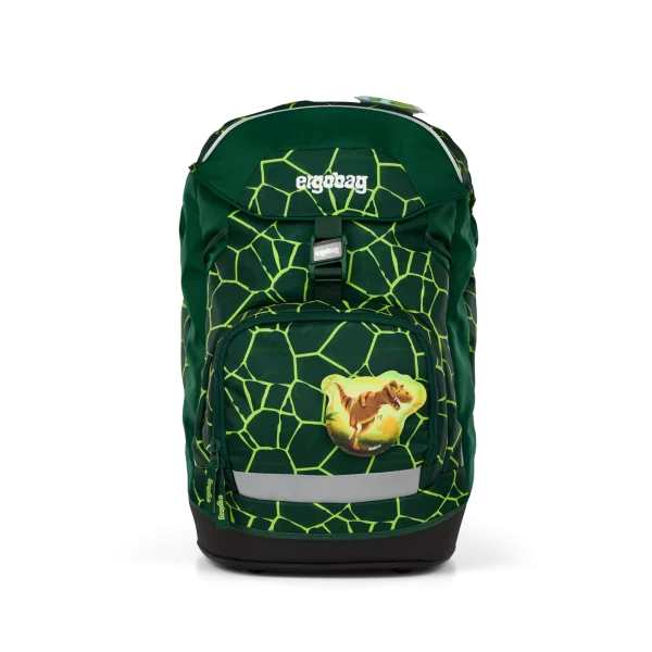 Ergobag Prime Zaino da Scuola Front Runbear con schienale ergonomico regolabile, spallacci imbottiti e dettagli riflettenti, adatto alla scuola primaria.