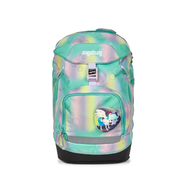 Zaino da scuola Ergobag Prime Magic BubbleBear con sistema ergonomico regolabile, spallacci imbottiti e dettagli riflettenti, adatto alla scuola primaria.