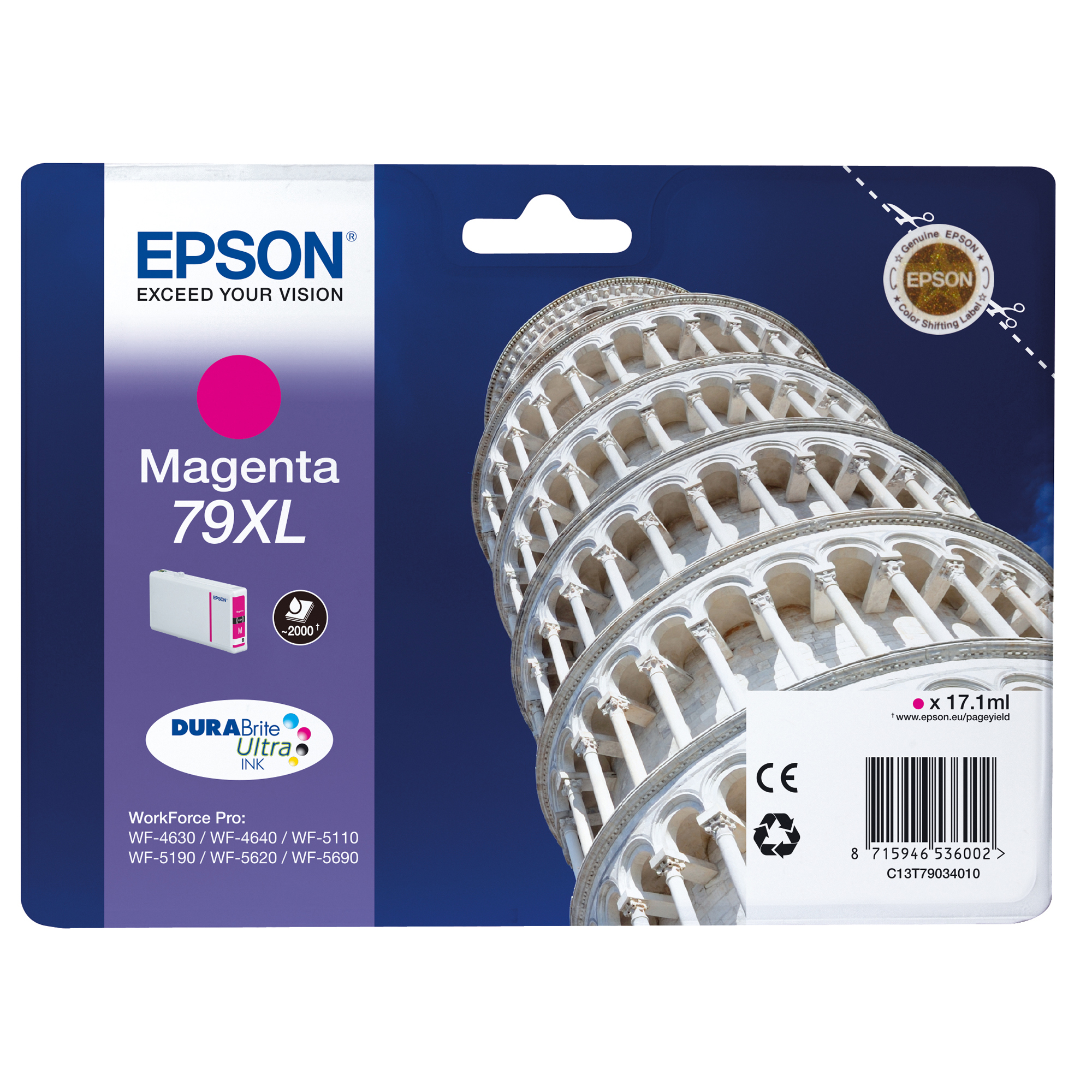 EPST79034010 Epson - Tanica - 79XL - Magenta - C13T79034010 - 17,1ml - immagine 1