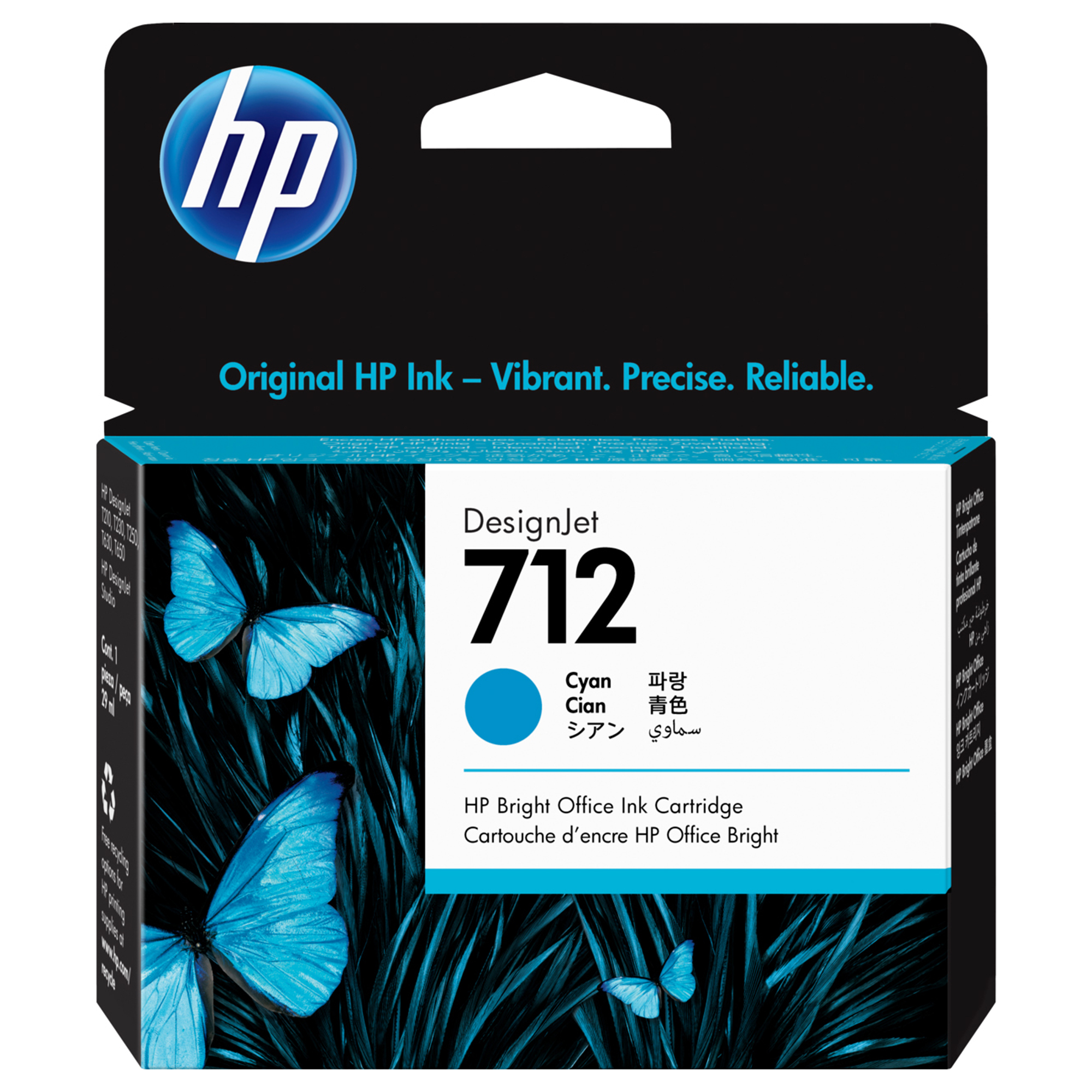 HP3ED67A Hp - Cartuccia Ink originale - 712 - blu ciano - 3ED67A - 29 ml - immagine 1