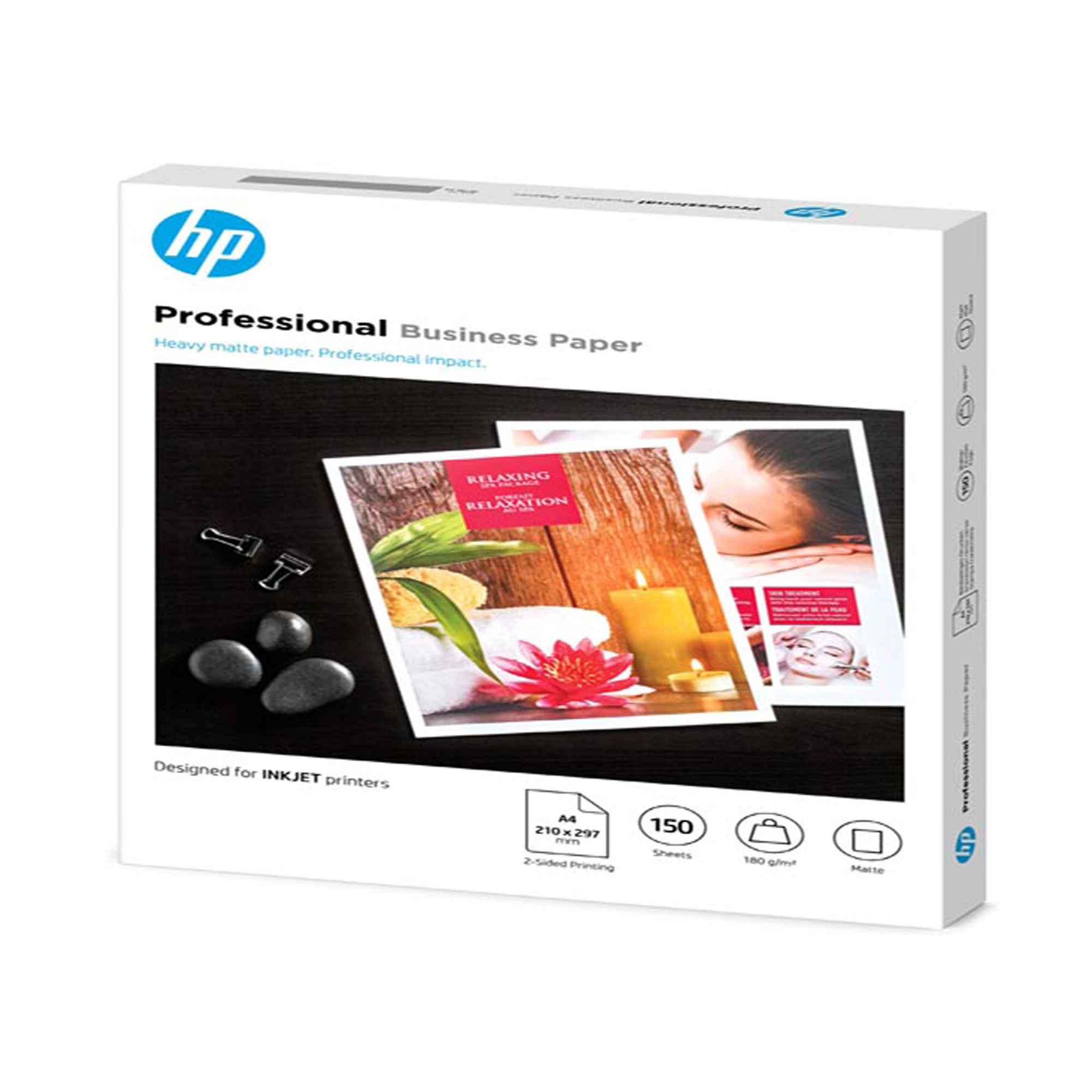 HP7MV79A Hp - Confezione da 150 fogli carta per getto d'inchiostro HP originale opaca professionale A4 - 7MV79A - immagine 1