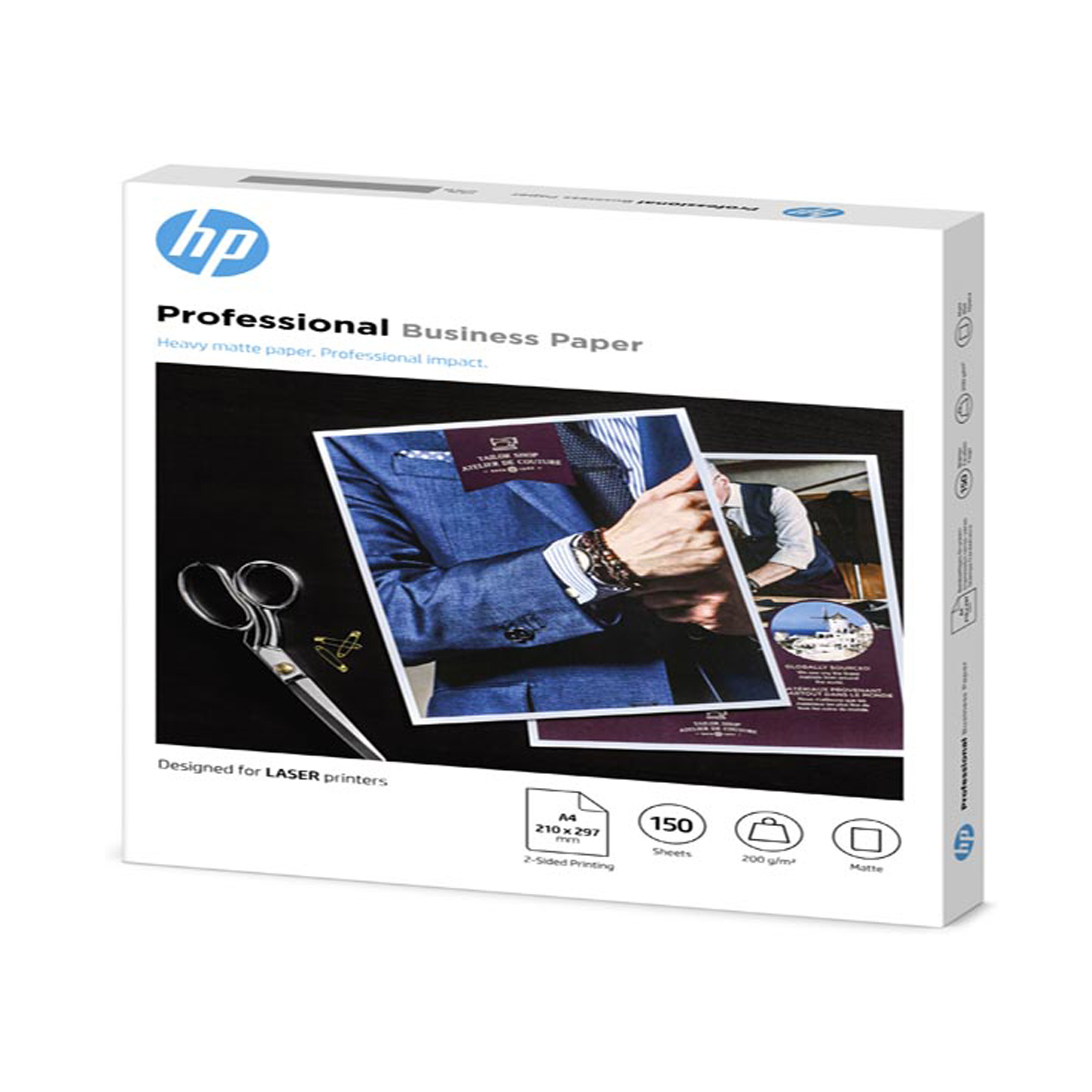 HP7MV80A Hp - Confezione da 150 fogli carta fotografica HP originale opaca professionale A4/210 x 297 mm - 7MV80A - immagine 1