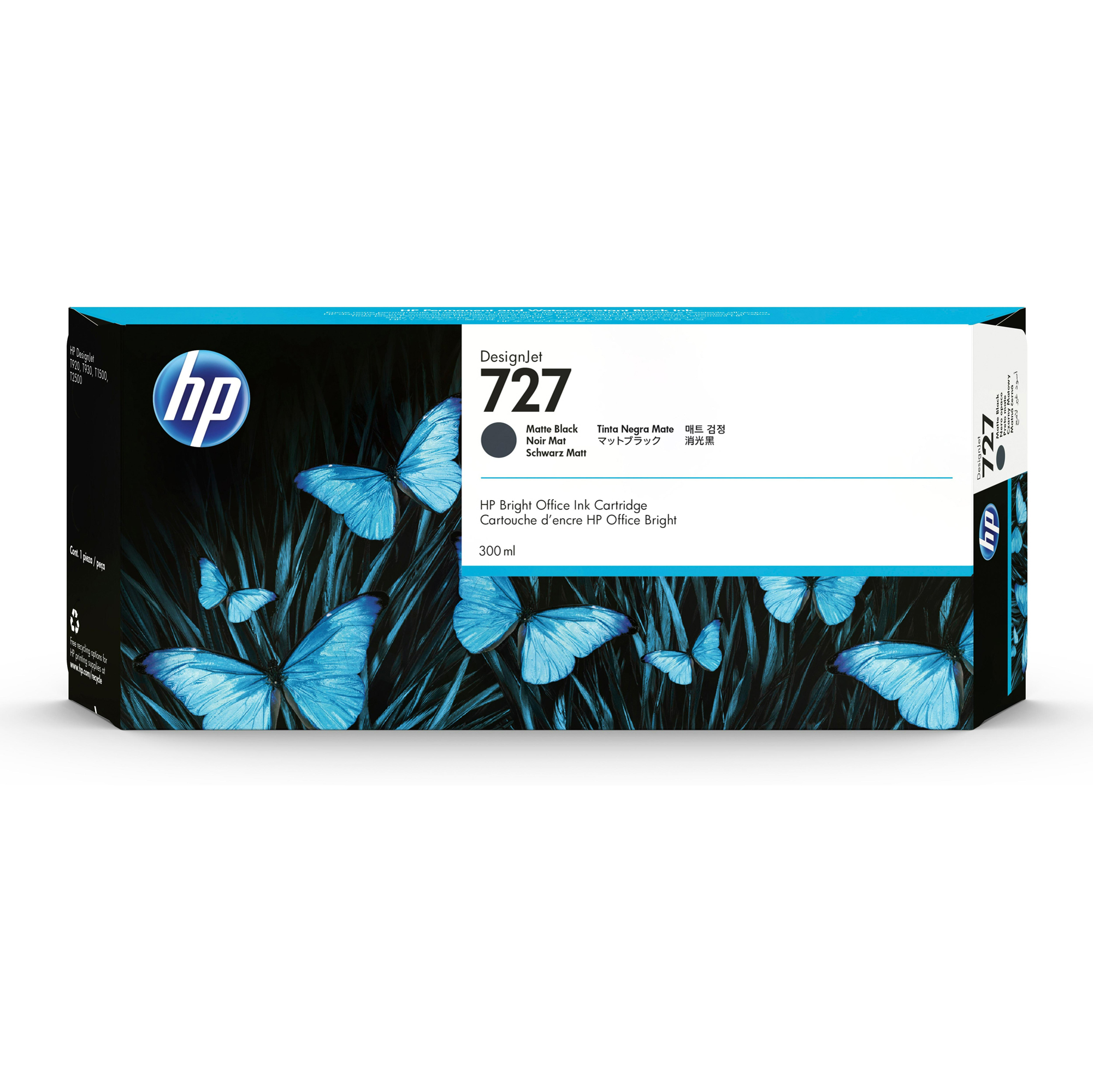 HPC1Q12A Hp - Cartuccia ink originale - 727 - Nero opaco - C1Q12A - 300ml - immagine 1