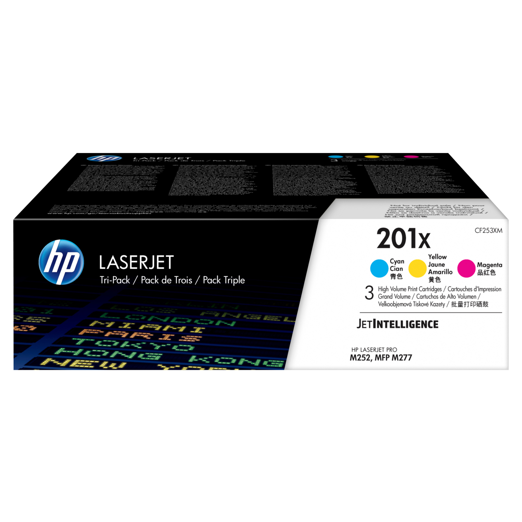 HPCF253XM Hp - Confezione 3 Toner originale - 201X - C/M/Y - CF253XM - 2.300 pag cad - immagine 1