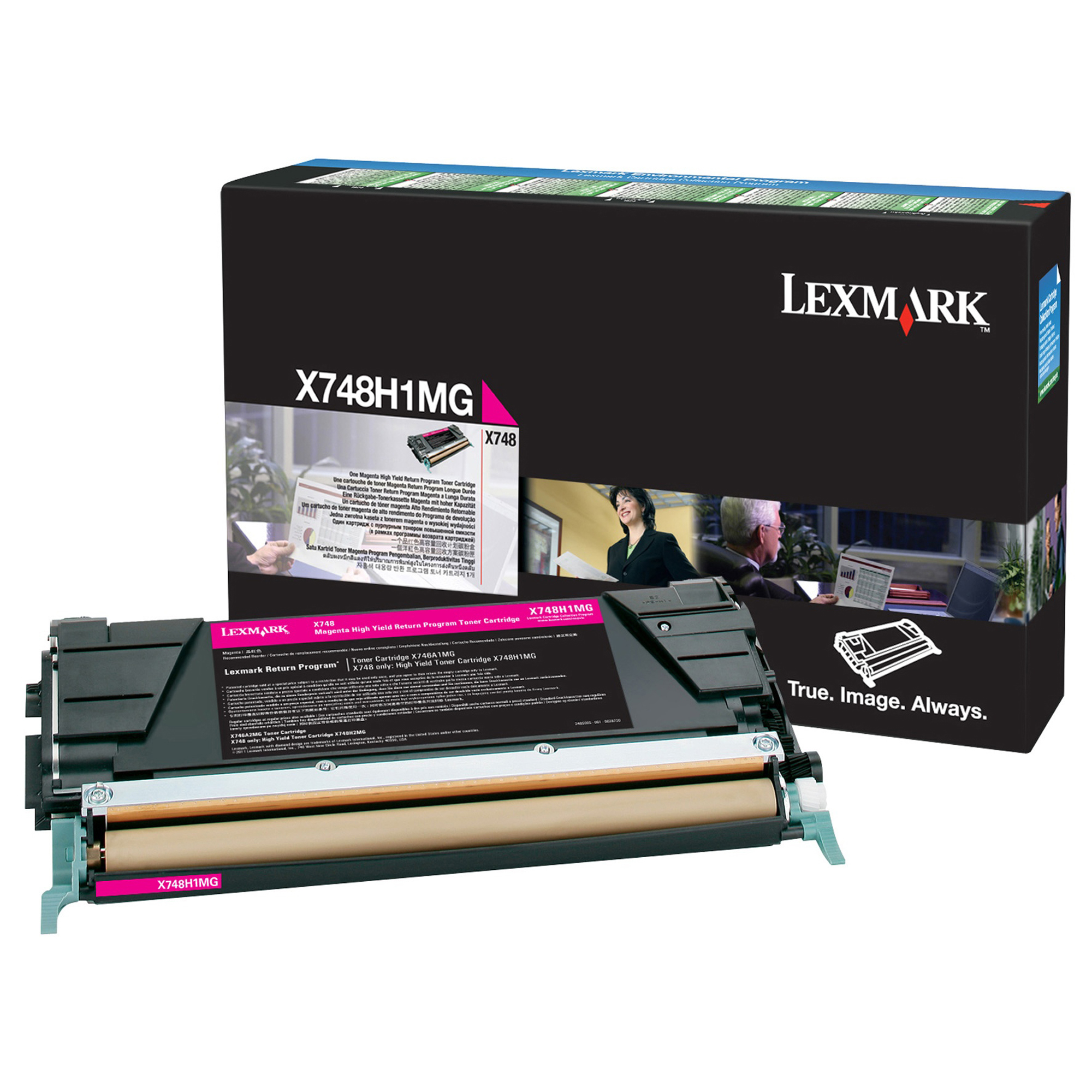 IBMX748H1MG Lexmark - Toner - Magenta - X748H1MG - return program - 10.000 pag - immagine 1