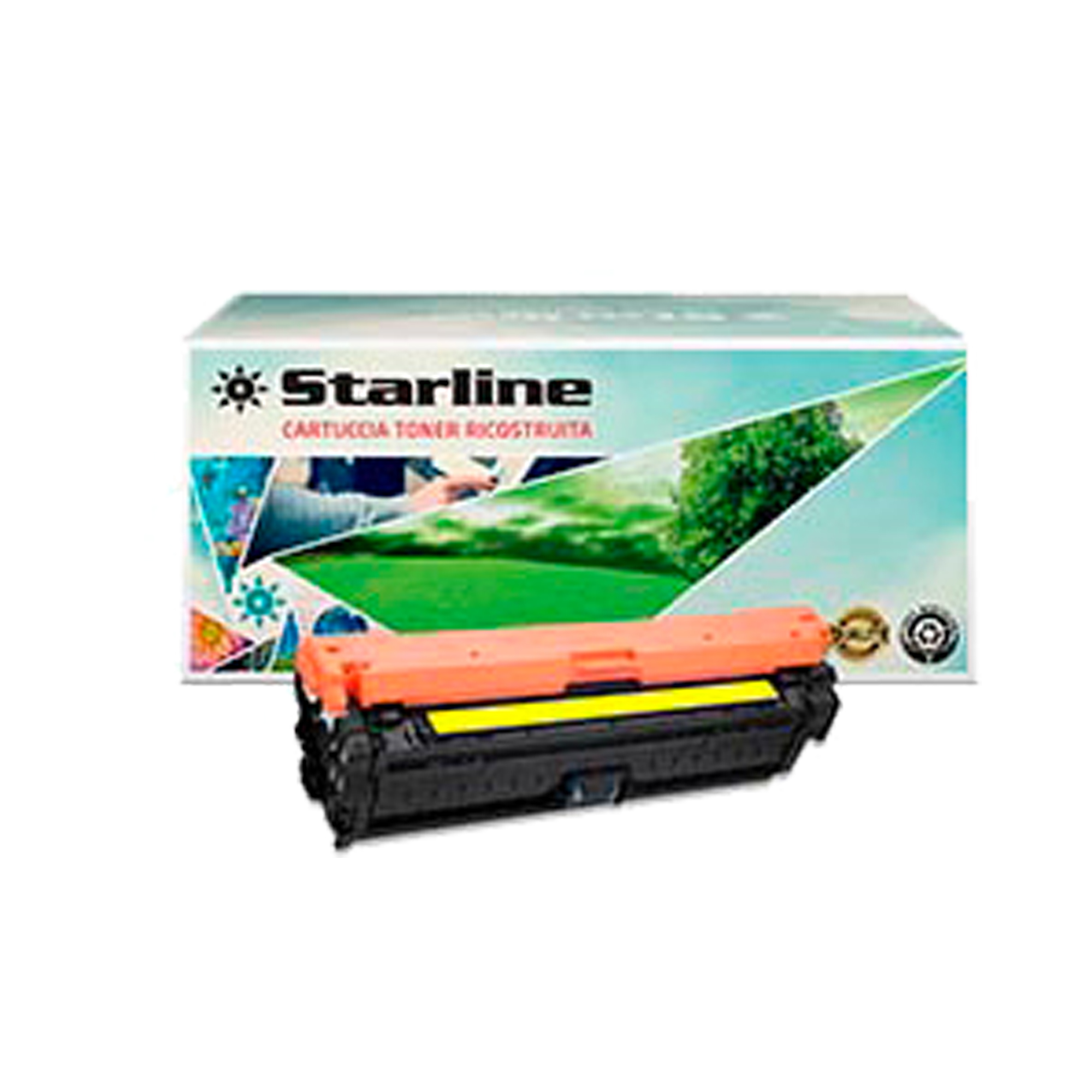 STLHCE742A Starline - Toner Ricostruito - per HP 307A - Giallo - CE742A - 7.300 pag - immagine 1