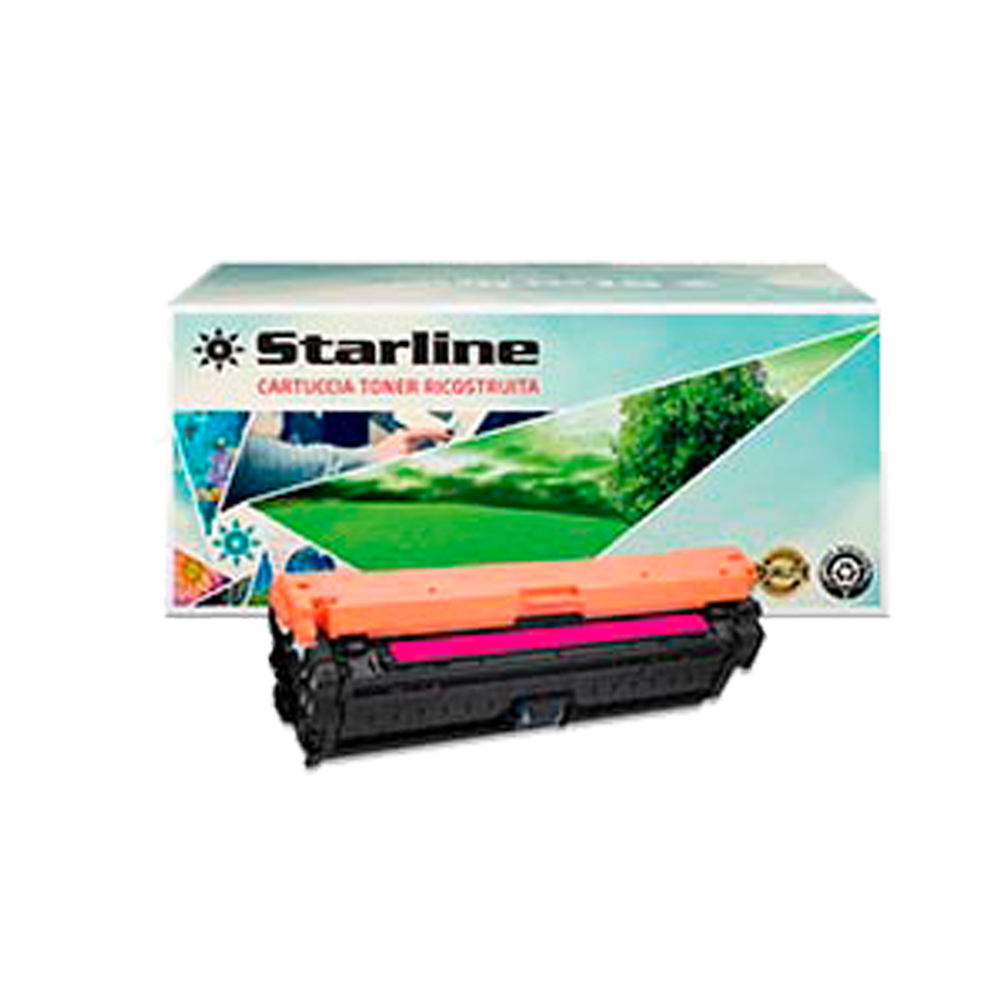 STLHCE743A Starline - Toner Ricostruito - per HP 307A - Magenta - CE743A - 7.300 pag - immagine 1