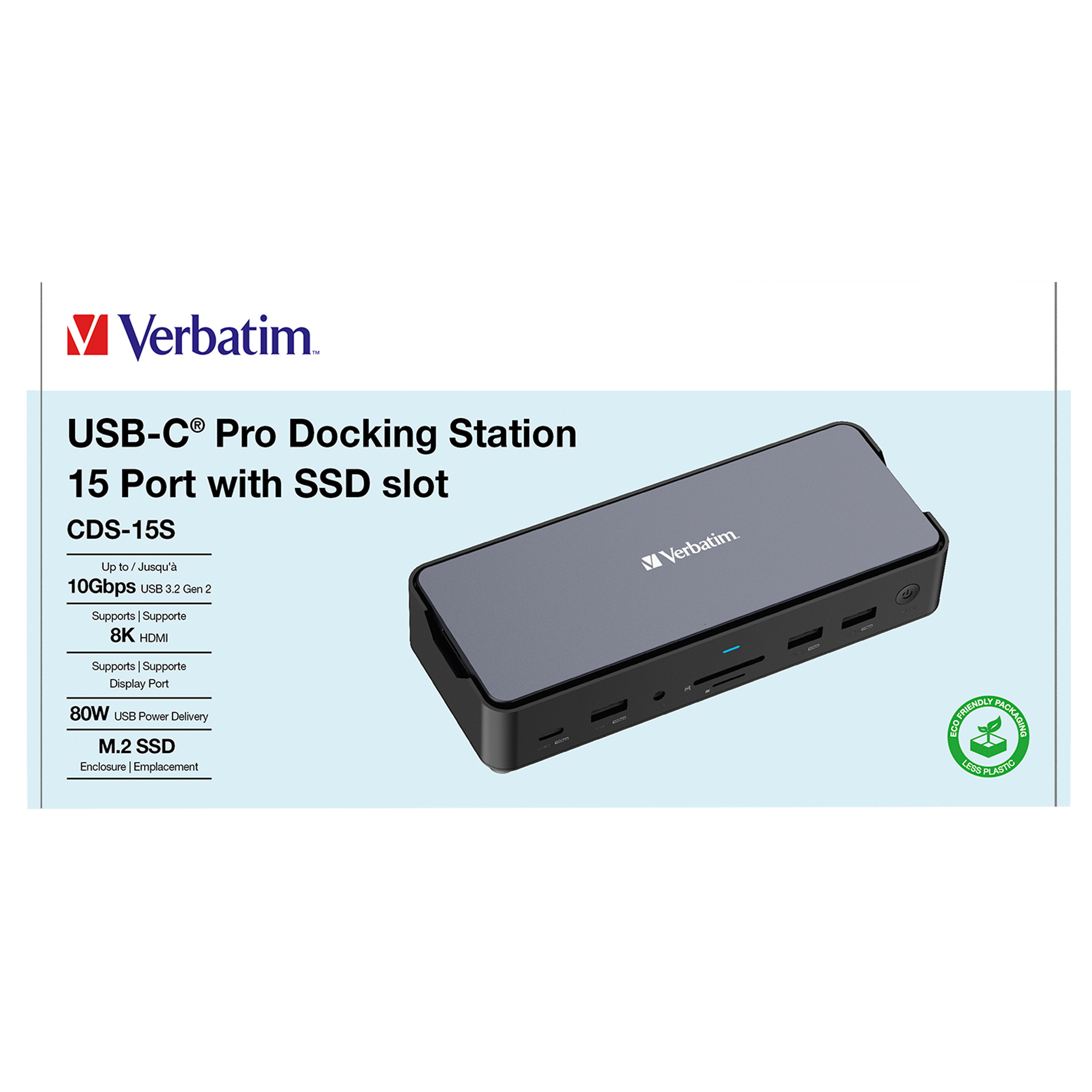 VERB32173 Verbatim - USB-C Pro Docking Station 15 Port - 32173 - immagine 1