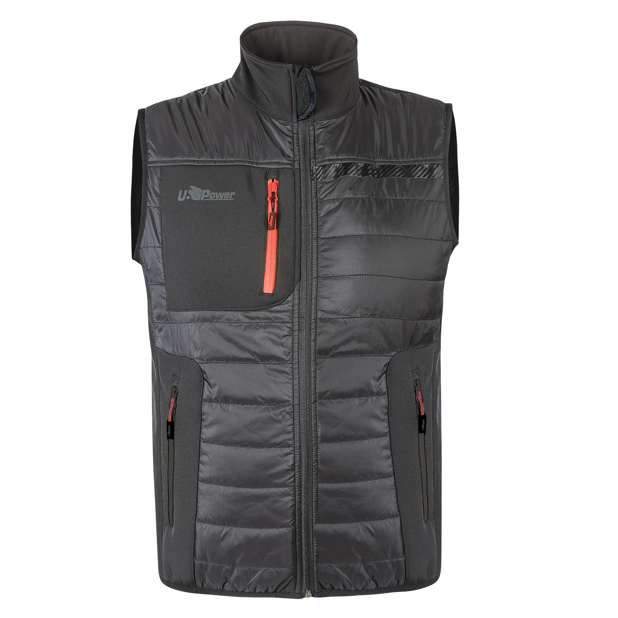 101251 Gilet Wall - taglia M - PL - grigio/arancio - U-Power - immagine 1