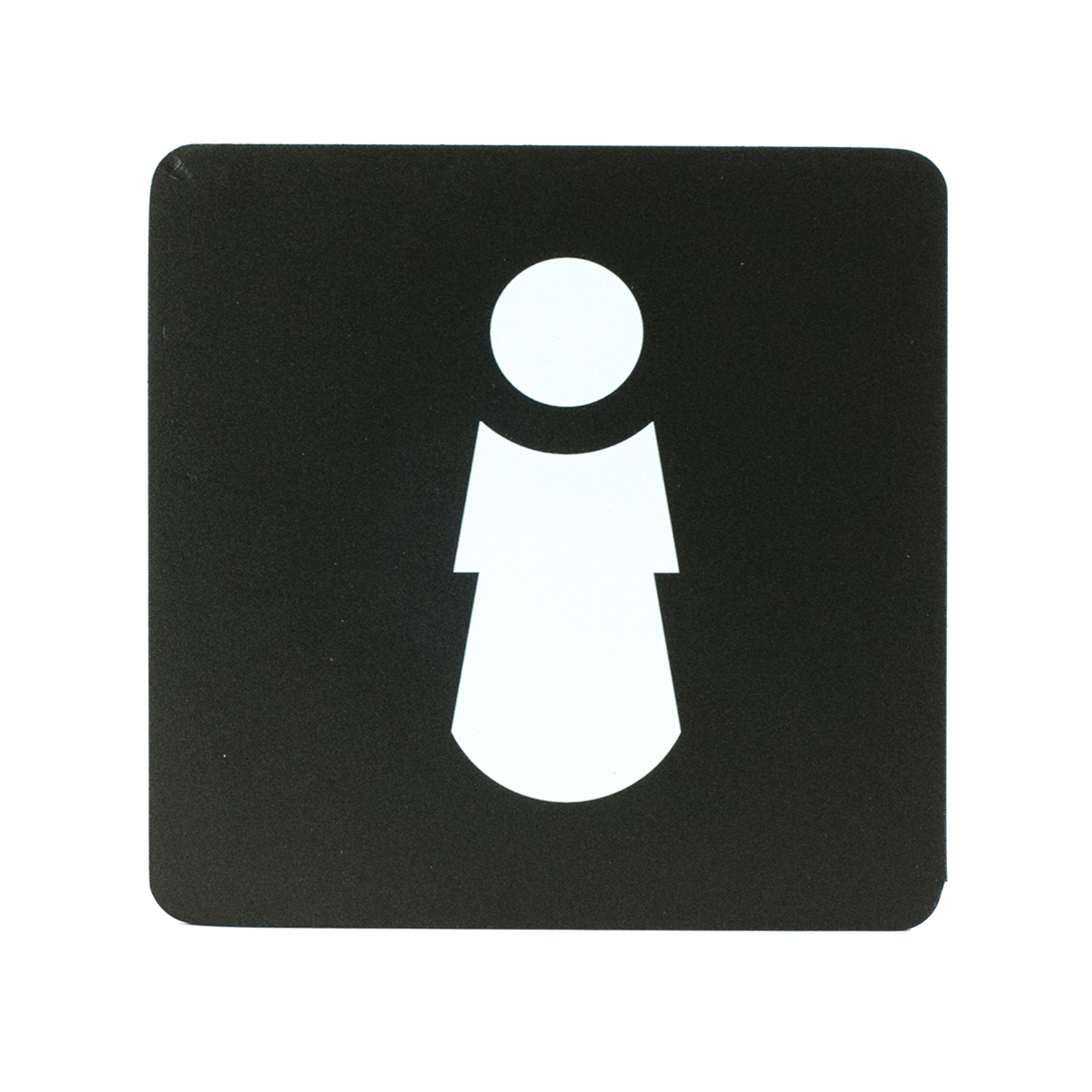 100487 Pittogramma adesivo - toilette donna - 16 x 16 cm - PVC - nero/bianco - Stilcasa - immagine 1