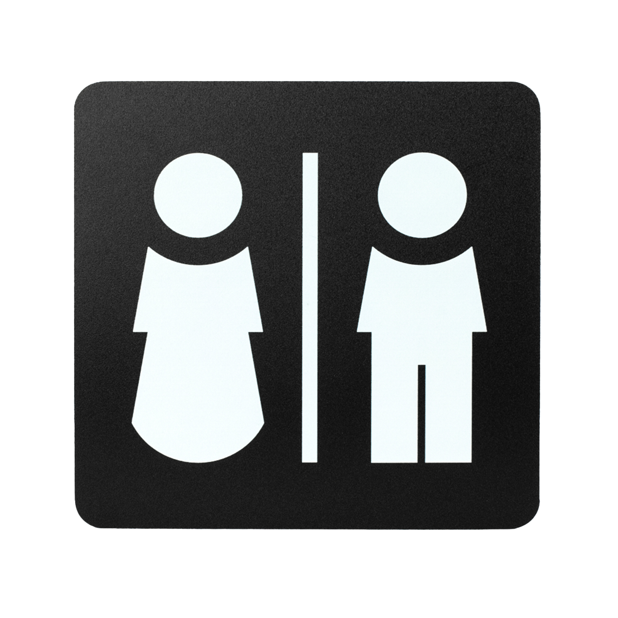 100488 Pittogramma adesivo - toilette uomo/donna - 16 x 16 cm - PVC - nero/bianco - Stilcasa - immagine 1