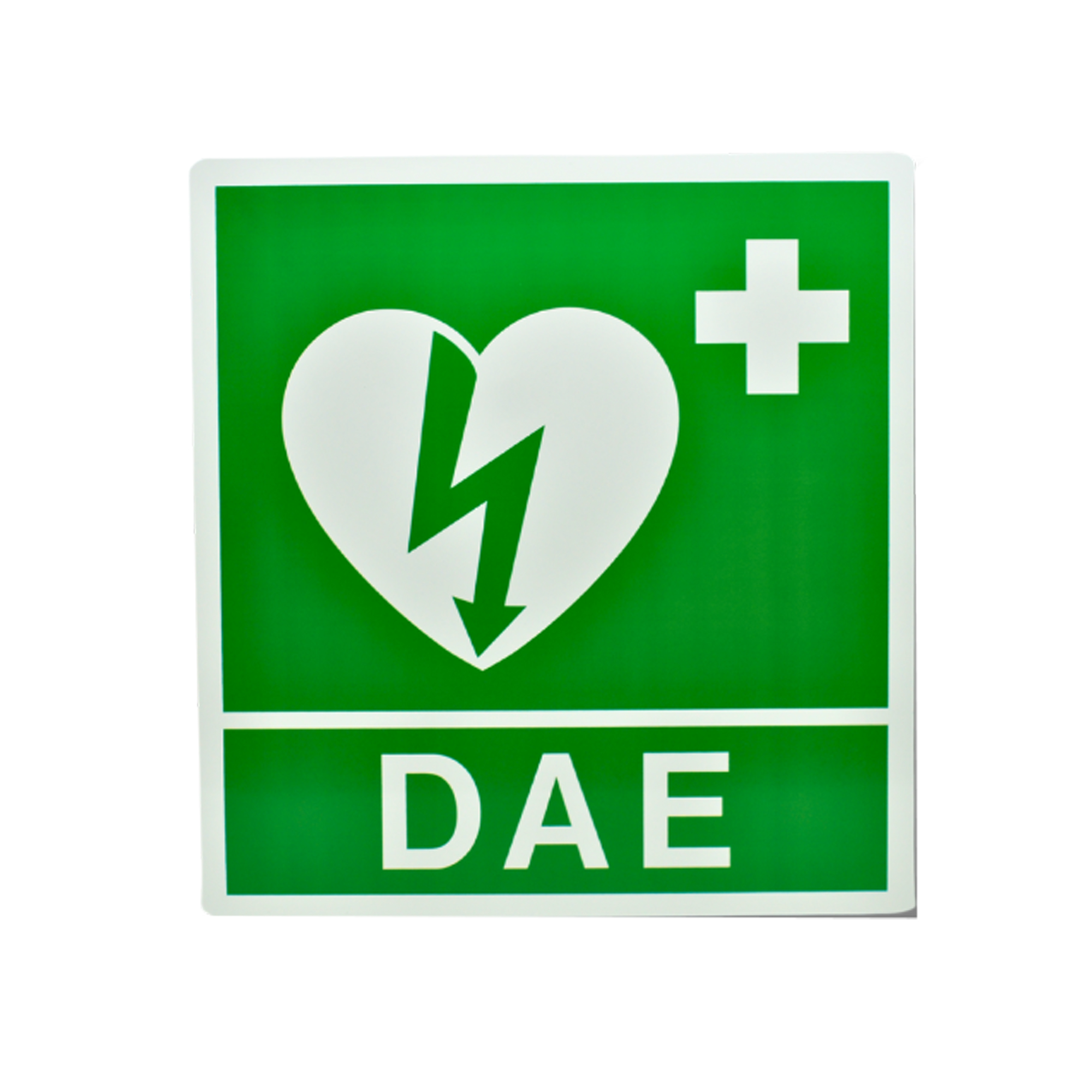 102647 Cartello da muro - DAE - per defibrillatore - 34 x 36 cm - PVS - immagine 1
